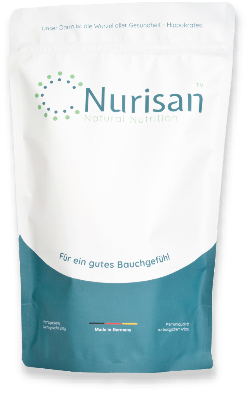 Der 600 g Nurisan-Vorratspack reicht für knapp einen Monat und versorgt dich jeden Tag mit der optimalen Nährstoffdichte. Für ein gutes Bauchgefühl.