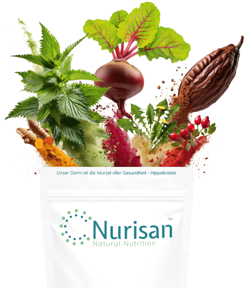 Nurisan ist ein präbiotisches Lebensmittel, das aus 14 natürlichen, pflanzlichen Zutaten besteht. Es ist zu 100 % biologisch, komplett frei von Zusatzstoffen und enthält die reine Natur in ihrer höchsten Synergie. Die Rezeptur wurde intelligent auf die einzelnen Inhaltsstoffe abgestimmt, um den größtmöglichen Nutzen zu erzielen. Nurisan wurde speziell für Menschen mit reizdarmtypischen Verdauungsproblemen entwickelt und ist für die Dauereinnahme geeignet – für ein gutes Bauchgefühl.