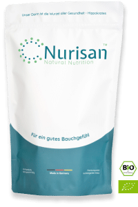 Vorderseite Produktbild Nurisan Vorratspack 600 g - darmoptimiertes Superfood mit EU Bio-Logo und deutschem Bio-Siegel