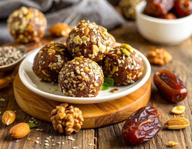 Energy Balls mit Hanf sind gesund, denn Hanfsamen sind eine gute Quelle für pflanzliches Protein, Omega-3- und Omega-6-Fettsäuren sowie wichtige Ballaststoffe. Diese Kombination versorgt den Körper mit Energie, unterstützt den Muskelaufbau und die Regeneration. Auch die in Hanf enthaltenen Mineralstoffe und Vitamine tragen zur gesundheitlichen Wirkung bei.