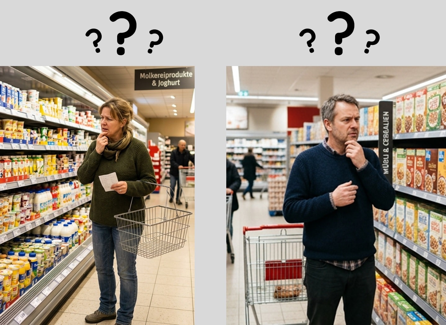 Bevorzuge Produkte mit einer kurzen Zutatenliste, zum Beispiel Kartoffeln, Reis, Haferflocken, Hülsenfrüchte oder Tiefkühlgemüse ohne Zusätze. Gemüse und Obst der Saison sind meist frischer, günstiger und nährstoffreicher. Tiefgekühltes Gemüse (ohne Soße) ist oft genauso nährstoffreich wie frisches, da es direkt nach der Ernte schockgefroren wird.