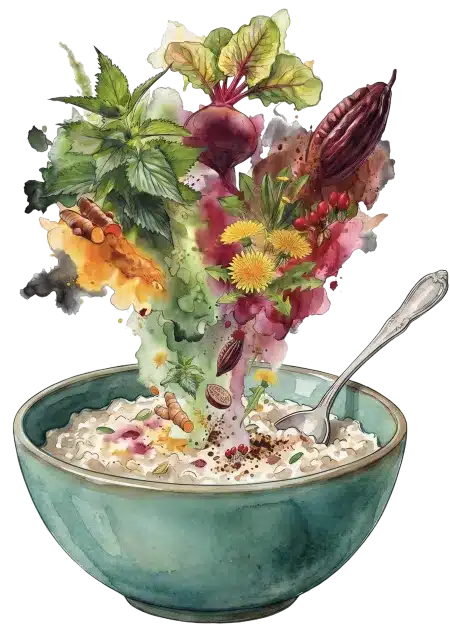 Video-Vorschaubild für Nurisan Zubereitungsmöglichkeiten mit Müsli-Schüssel und pflanzlichen Zutaten.