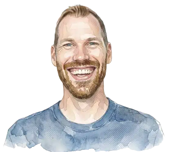Lutz Gehle, Gründer von Nurisan und The-Taste-Kandidat, als illustriertes Porträt.